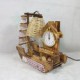 Valentine'S Day Creative Furnishing Articles Gifts Boutique Handicraft Sailboat Wooden With Clock Desk Lamp Led Light