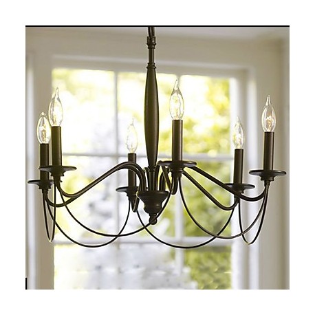 Max 60W Traditional/Classic Electroplated Chandeliers Living Room / Bedroom / Dining Room / Study Room/Office / Hallway