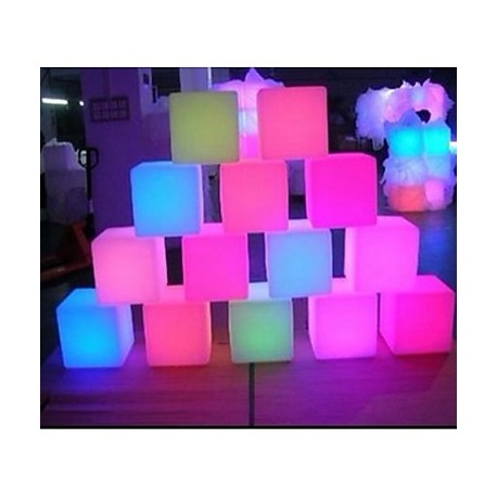 20cm PE Cube Decorative Battery Bar LED Table Lamp