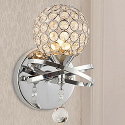 Crystal/Bulb Included Wall Sconces , Modern/Contemporary E12/E14 Metal