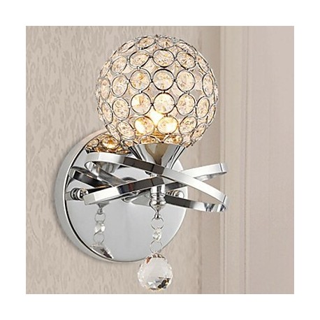 Crystal/Bulb Included Wall Sconces , Modern/Contemporary E12/E14 Metal