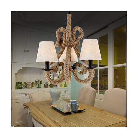 Retro Minimalist Creative Personality Rope Chandelier