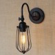 American Country Living Room Lamp Bedroom Balcony Minimalist Matte Black Bedside Lamp Decorative Art Wall