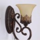 31*16*24CM Europe Type Restoring Ancient Ways, Wrought Iron Bedroom Glass Wall Lamp LED Light