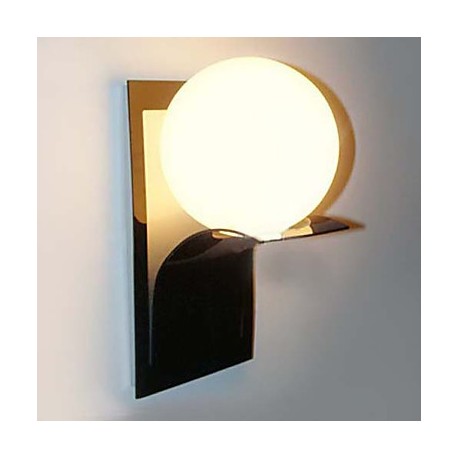 Bathroom Wall Light,1 Light, Modern Globe Metal Glass Electroplating