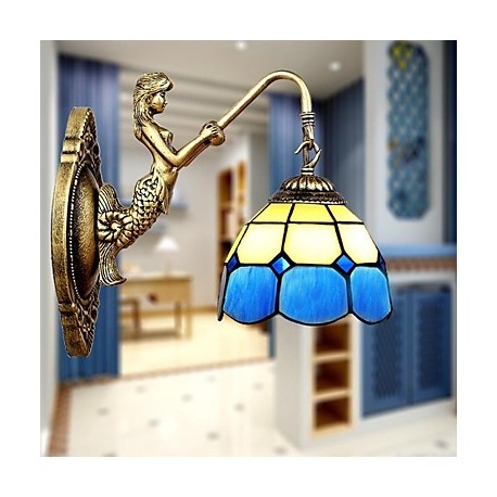 E27 220V 35*22CM 5-10㎡ Europe Type Restoring Ancient Ways Wall Lamp Creative Mediterranean Glass Led Lights