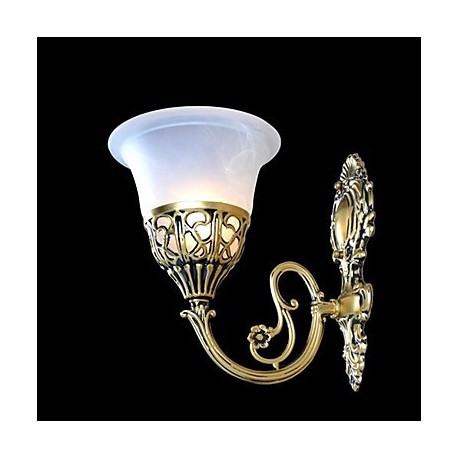 Bronze Wall Sconces Lights Moire-Glass European Retro Classic 220V