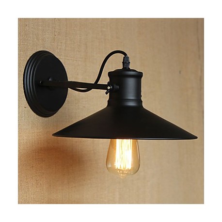 Retro Modern Creative Industrial Wind Black Paint Shop Warehouse Bar Cafe Hotel Iron Wall Lamp