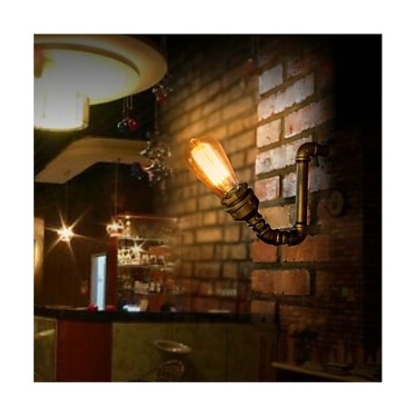 American Village Loft Industrial Edison Style Vintage Wall Light Lamp, Retro Water Pipe Lamp Wall Sconce -FJ-DB2-013A0