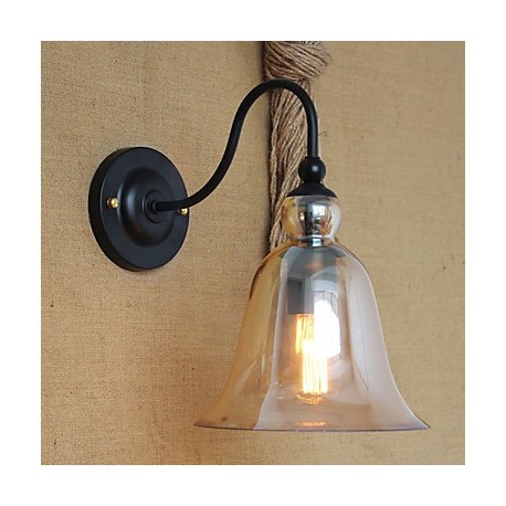 American Rural Countryside Minimalist Living Room Hallway Decorated Glass Wall Sconce