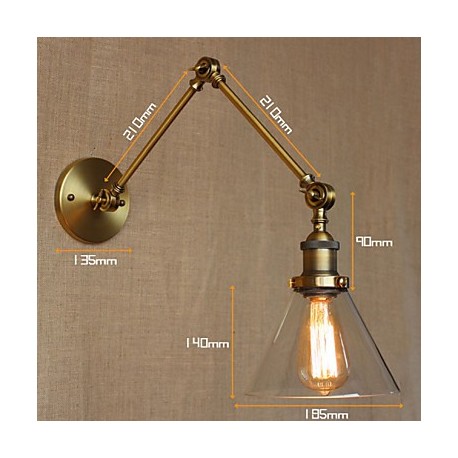 Industrial-Style Retro Vintage Stores Bedroom Modern Church Hall Decorated Bronze Wall Sconce