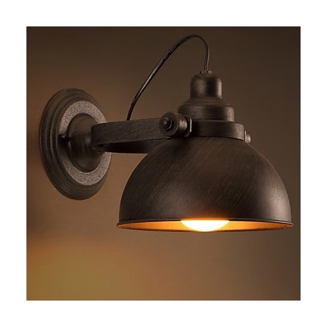 E27 23CM 10-15㎡ Loft, Wrought Iron Pot, Creative Vintage Wall Lamp Led Lights