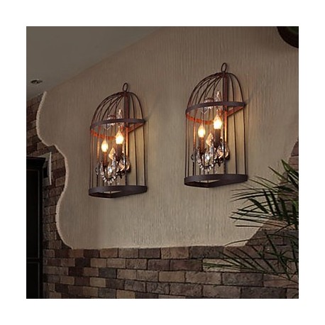 Mini Style Wall Sconces , Rustic/Lodge E26/E27 Metal