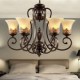 Chandeliers/Pendant Lights/6 Lights/ Vintage/Country/Island Living Room/Bedroom/Dining Room/Metal+Glass