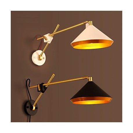 E27 25*15CM 10-15㎡Rural Industrial Wind Restoring Ancient Ways, Wrought Iron Rocker Arm Folded Wall Lamp Led Lights