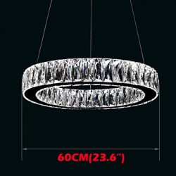 Crystal LED Chandeliers Lights Lighting Modern Single Rings D60CM K9 Large Crystal Indoor Ceiling Light Fixtures