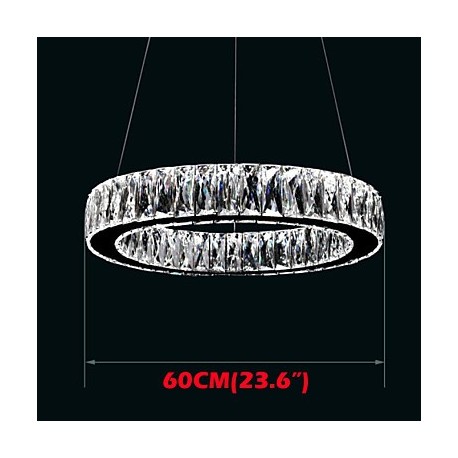 Crystal LED Chandeliers Lights Lighting Modern Single Rings D60CM K9 Large Crystal Indoor Ceiling Light Fixtures