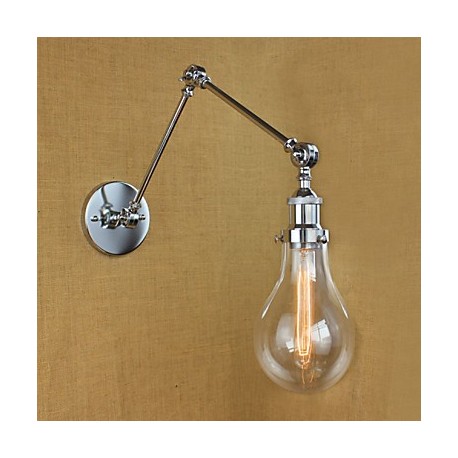 Chrome Glass Telescopic Retro Wall Lamp