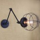 Style Bed Hotel Eestaurant Project Iron Arm Double Retro Vintage Black Belt Wall Lamp Switch