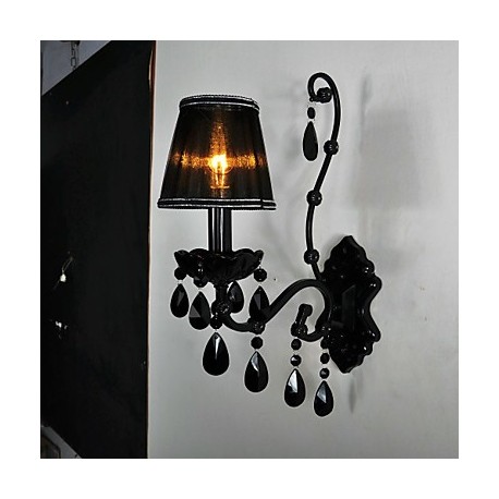 Wall Sconces Crystal Traditional/Classic Metal, Black