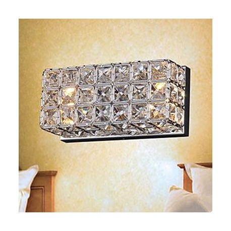 Contracted And Contemporary Square Wall Lamp B-29 K9 Crystal