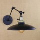 American Minimalist Industrial Iron Long Arm Wall Lamp With Switch