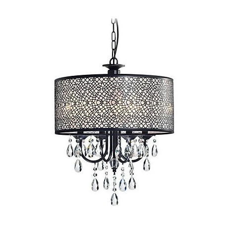 MAX:60W Traditional/Classic Crystal Painting Metal Chandeliers Bedroom / Dining Room / Entry