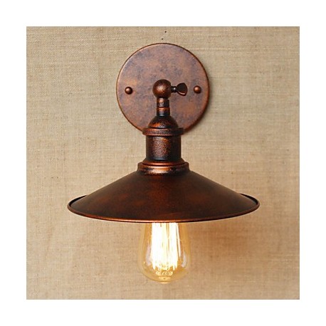 Minimalist Industrial-Style Villa In Front Of The Church Aisle Nostalgic Umbrella Red Bronze Decorative Wall Sconce