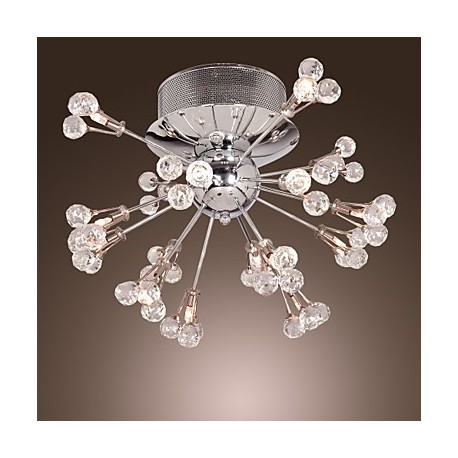 Max 10W Modern/Contemporary Crystal / Bulb Included Chrome Metal Flush Mount Living Room / Bedroom / Entry / Hallway