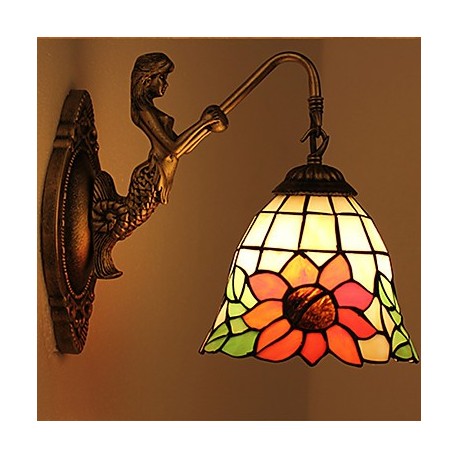 E27 220V 27*25CM 3-5㎡ European Contracted Rural Creative Wrought Iron Wall Lamp Led Lights