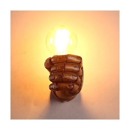 E27 220V 15*9CM 15-20㎡ European Wall Creative Retro Fist Wall Lamp Led Lights