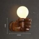 E27 220V 15*9CM 15-20㎡ European Wall Creative Retro Fist Wall Lamp Led Lights