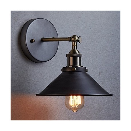 Industrial Vintage Edison Simplicity 1 Light Wall Mount Dining Room / Study Room/Office / Hallway Metal Wall Sconce