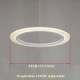 LED Pendant Light Round Ceiling Chandelier Milky Acrylic Ceiling Lamps with Single Ring D50CM Ac 100 to 240v