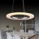 LED Pendant Light Round Ceiling Chandelier Milky Acrylic Ceiling Lamps with Single Ring D50CM Ac 100 to 240v