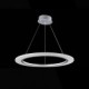 LED Pendant Light Round Ceiling Chandelier Milky Acrylic Ceiling Lamps with Single Ring D50CM Ac 100 to 240v