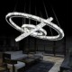 LED Crystal Pendant Light Modern Chandelier Lighting Lamps Cool White Round Ceiling Lights Fixtures