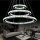 LED Crystal Pendant Light Modern Chandelier Lighting Lamps Cool White Round Ceiling Lights Fixtures