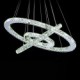 LED Crystal Pendant Light Modern Chandelier Lighting Lamps Cool White Round Ceiling Lights Fixtures