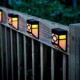 Warm Yellow Solar Powered Wall Mount 2 LED Lantern Light Deck Lamp(CIS-57247)