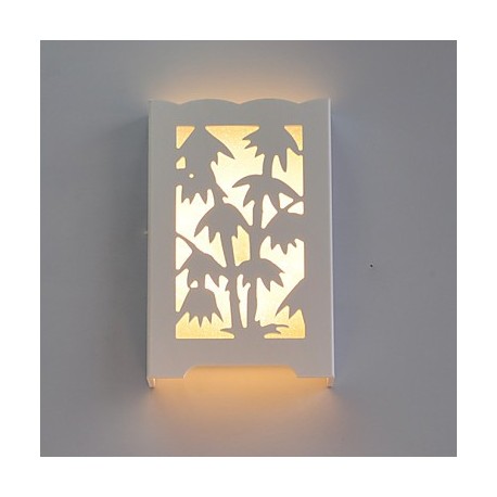 15*24*4.5CM 6 W Modern Creative White Carve Patterns Or Designs On Woodwork Bamboo Wall Lamp Led Lights