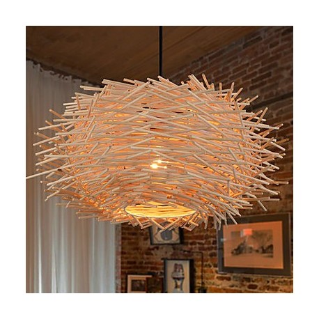 Chandeliers Mini Style / Bulb Included Lantern Bedroom / Study Room/Office / Kids Room / Game Room Wood/Bamboo