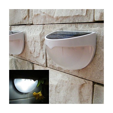 Solar Powered LED Lamp Outdoor Garden Light Automatic Sensor Activated Solar LED Light (White)