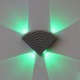 LED Fan Wall Lamp Four Lights Green Aluminium Acrylic 100~240V Input