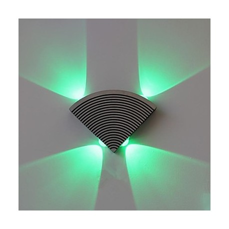 LED Fan Wall Lamp Four Lights Green Aluminium Acrylic 100~240V Input