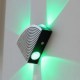 LED Fan Wall Lamp Four Lights Green Aluminium Acrylic 100~240V Input