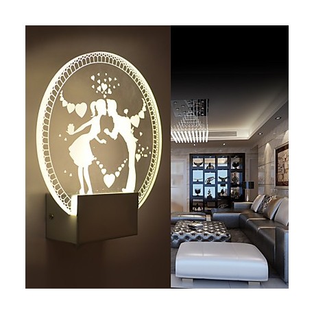 Acrylic Wall Lamp PVC Lamp Light LED / Bulb Included Modern/Contemporary Metal 220V 5㎡-10㎡ L19*H20.5*W5CM