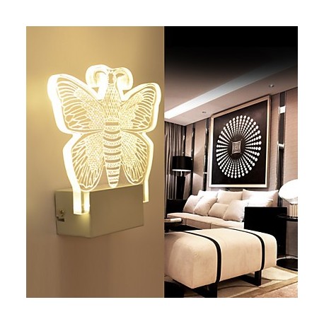 Acrylic Wall Lamp PVC Lamp Light LED / Bulb Included Modern/Contemporary Metal 220V 5㎡-10㎡ L18.5*H18.5*W5CM