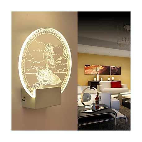 Acrylic Wall Lamp PVC Lamp Light LED / Bulb Included Modern/Contemporary Metal 220V 5㎡-10㎡ L19*H20.5*W5CM