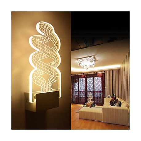 Acrylic Wall Lamp PVC Lamp Light Chip LED / Bulb Included Modern/Contemporary Metal 220V 5㎡-10㎡ L12.3**H26*W5CM 5W